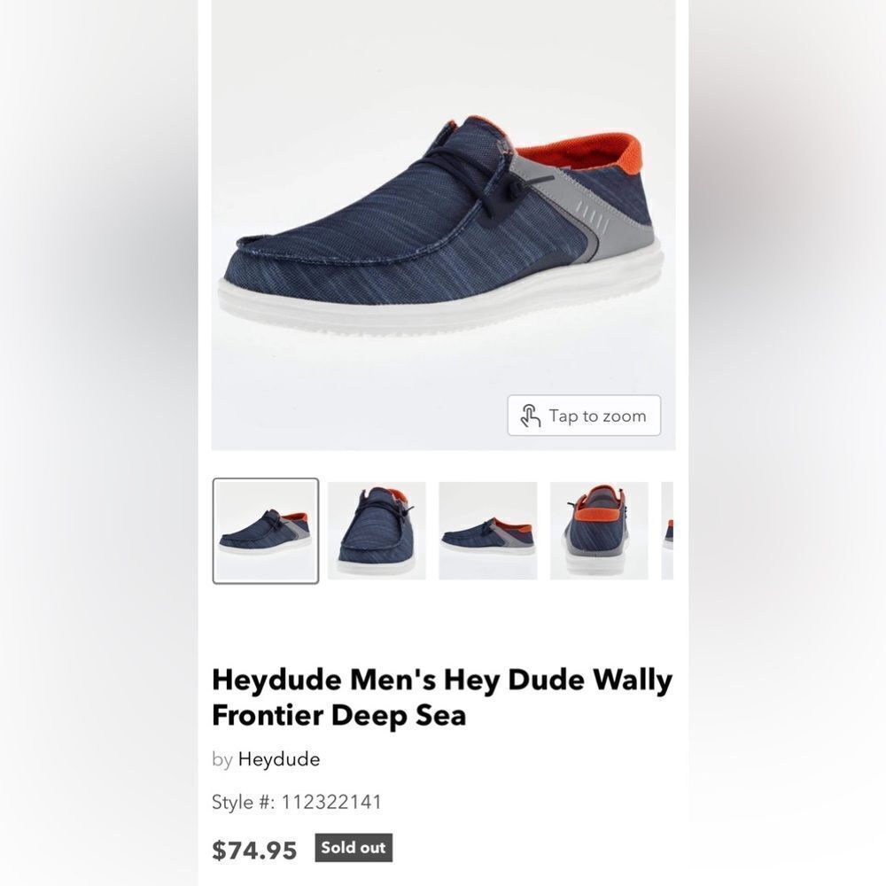 🔥🔥 Heydude Men's Hey Dude Wally Frontier Deep Sea Size 13 - PERFECT Condition - Picture 13 of 13